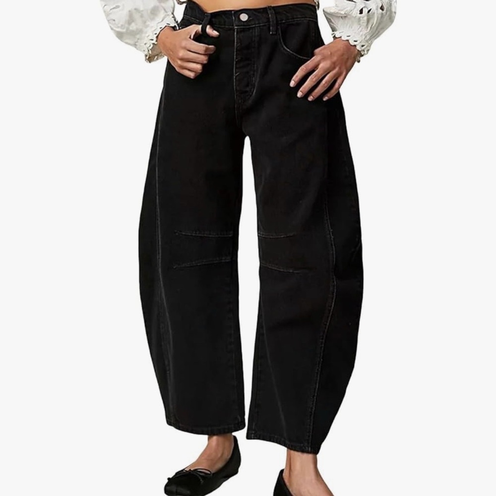 Black barrel Jeans